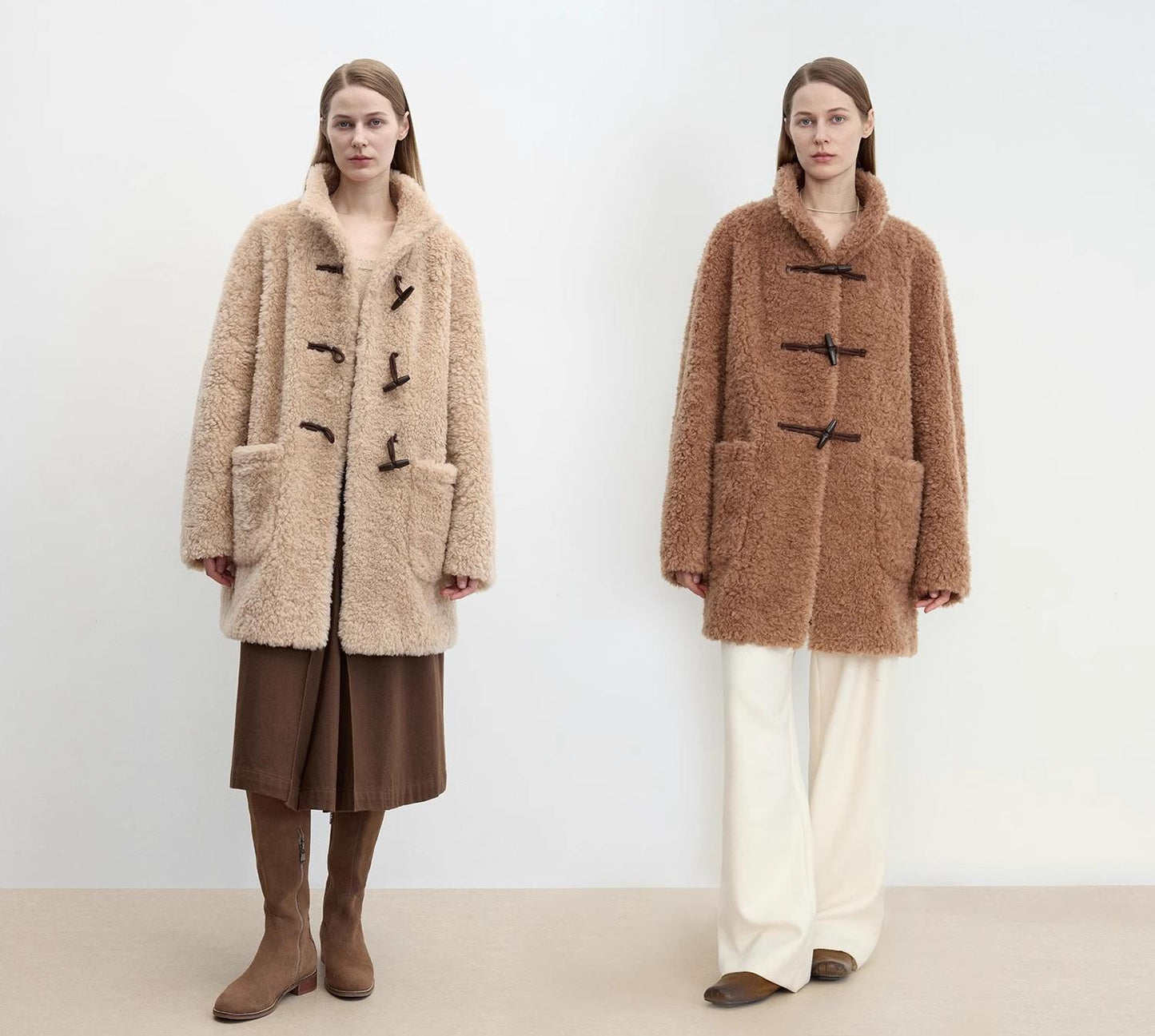 Light and wandering imported Lagon style curly shearling velvet stick button stand collar jacket