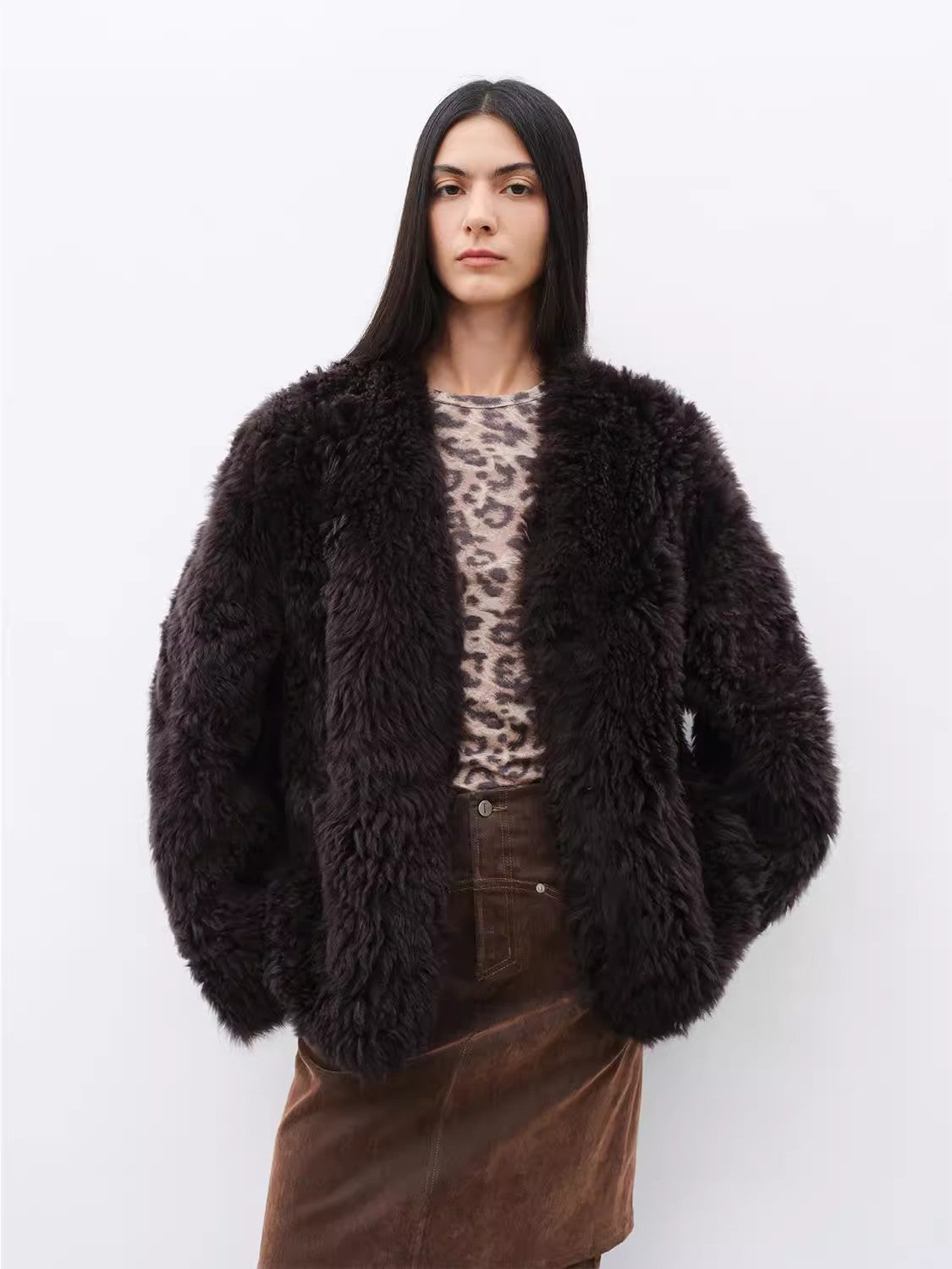 My Little Curly Imported Tuscan Black Sheepskin Jacket