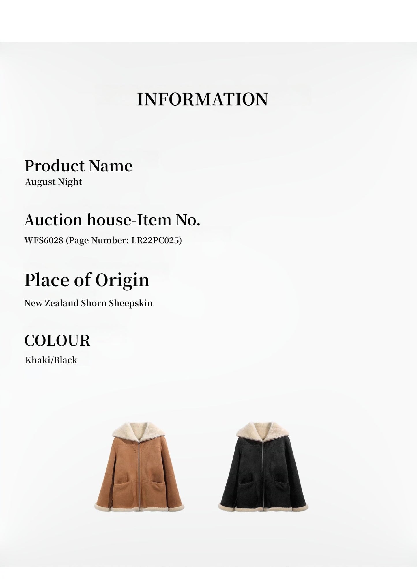“August Night”Wool Artificial Compound Leather Reversible Shearling Jacket