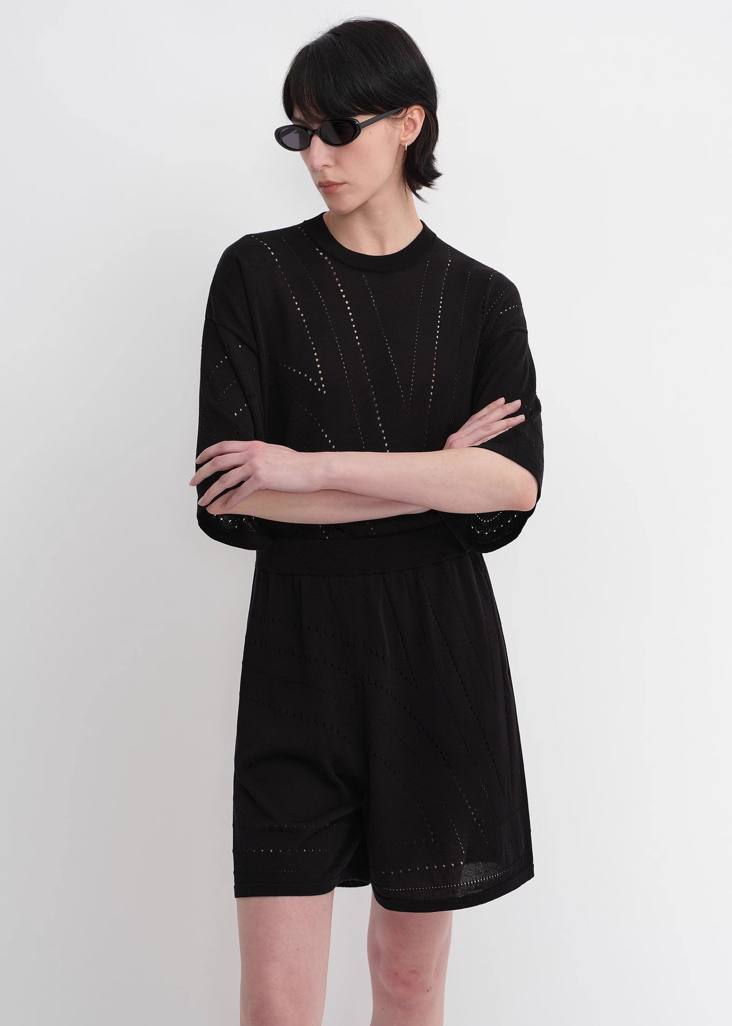 Customized Acetate Cotton Geometric Linen Knitted Suit