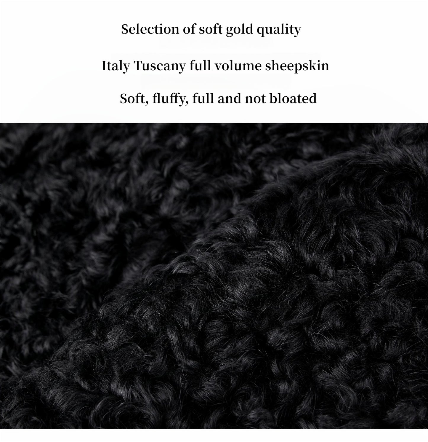 My Little Curly Imported Tuscan Black Sheepskin Jacket