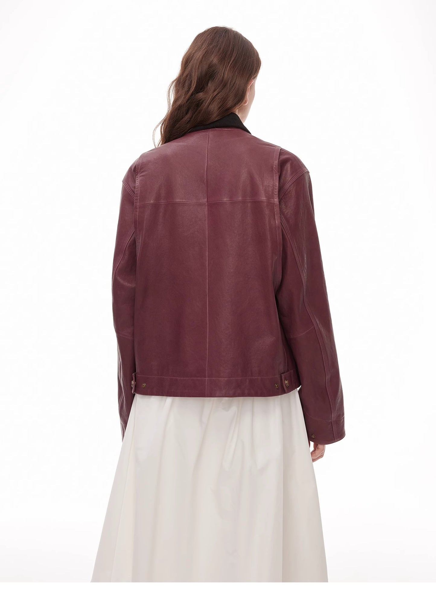 “Light Chaser” High Street Casual New Zealand Imported Wide Shoulder Genuine Leather Workwear Jacket Leather Jacket Autumn