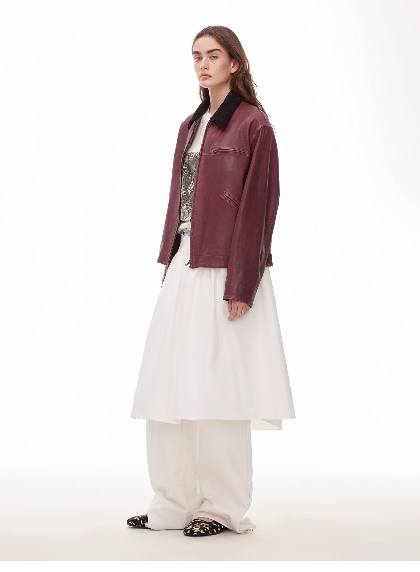 “Light Chaser” High Street Casual New Zealand Imported Wide Shoulder Genuine Leather Workwear Jacket Leather Jacket Autumn