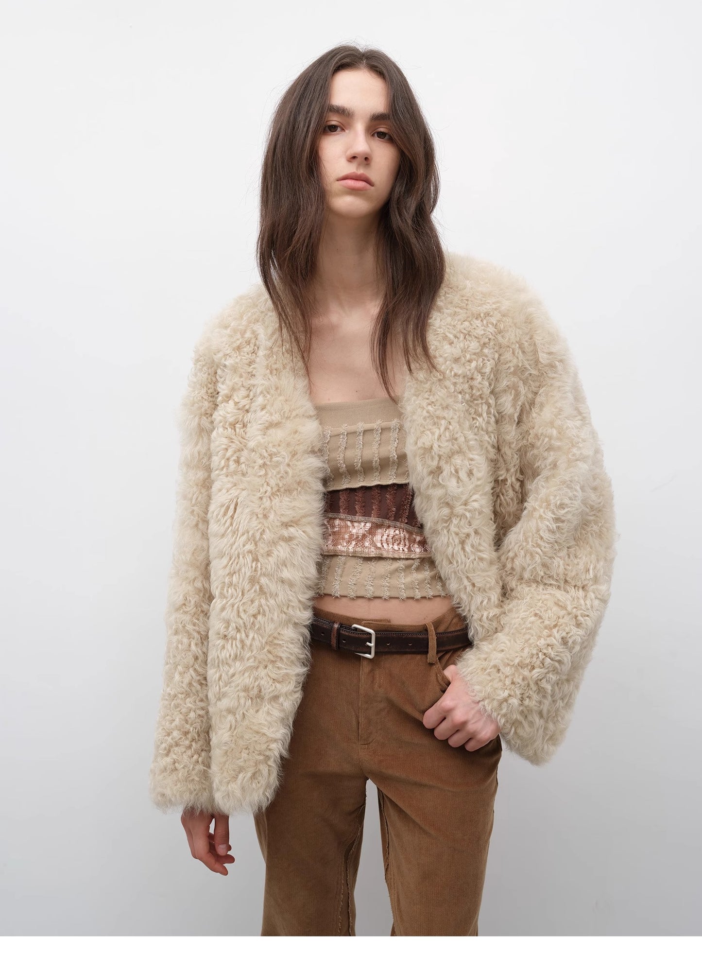 My Little Curly Imported Tuscan Black Sheepskin Jacket