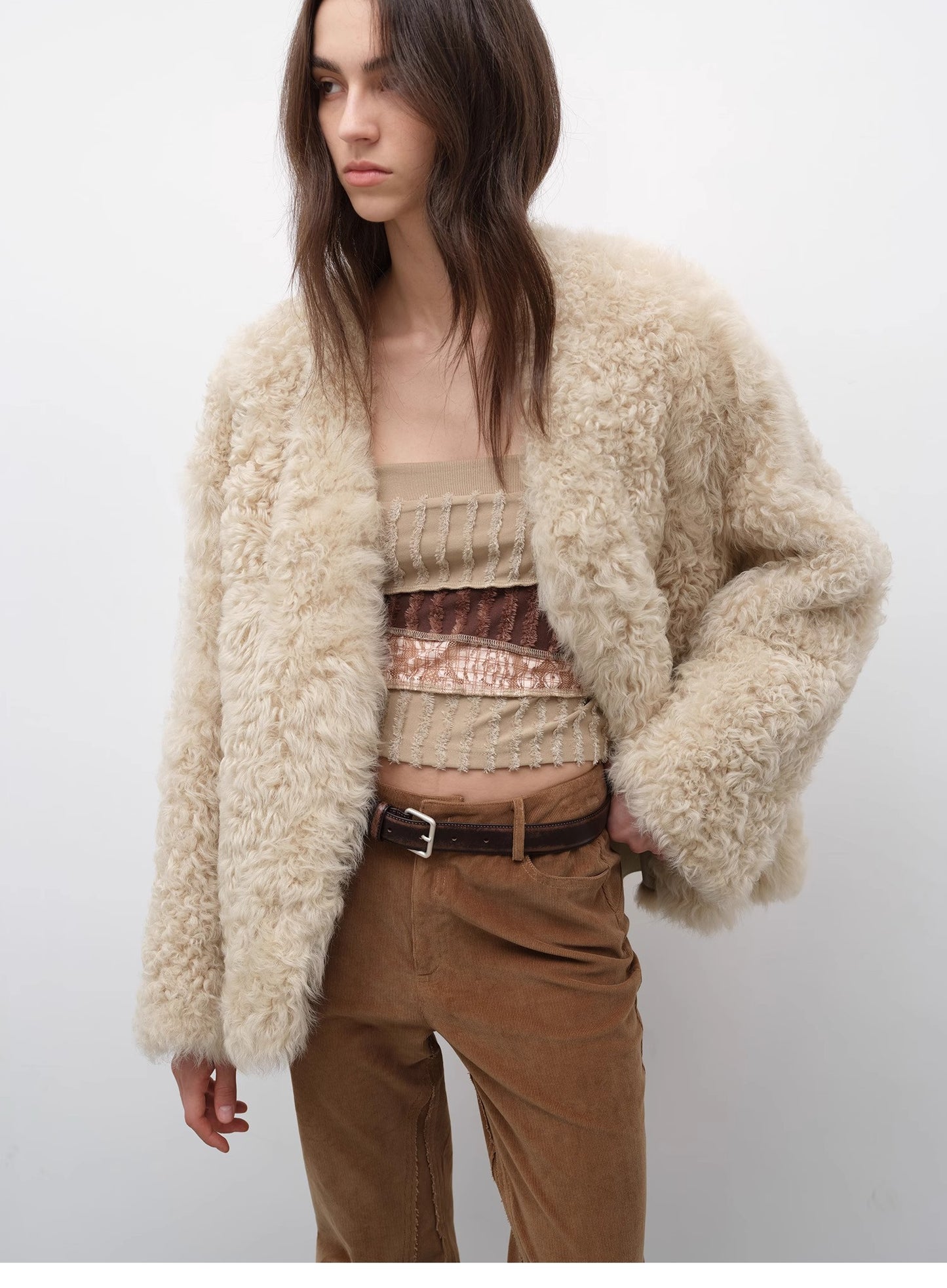 My Little Curly Imported Tuscan Black Sheepskin Jacket