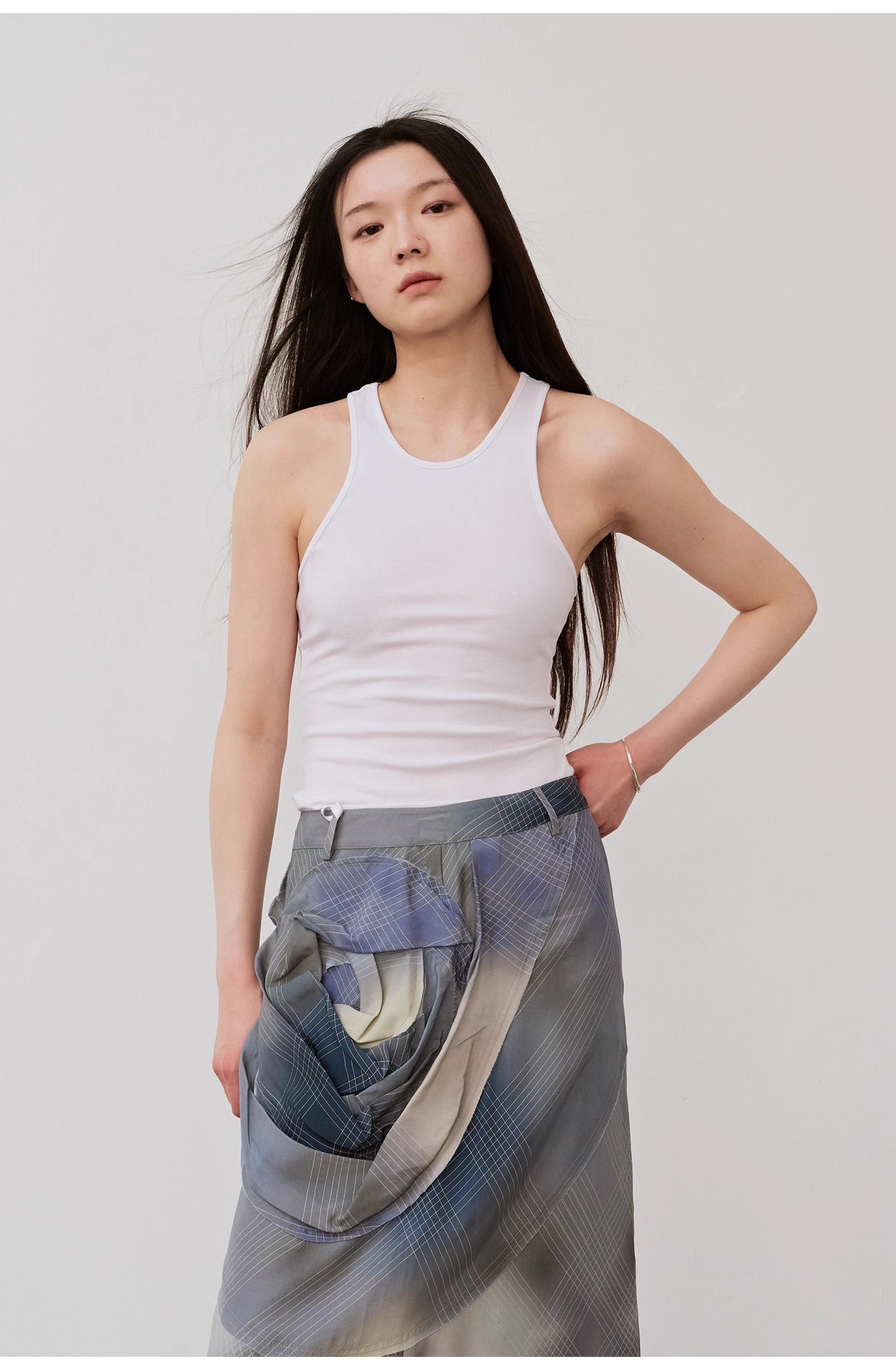 "Summer Tour" small I-shaped vest camisole women's summer elastic cotton slim fit inner sleeveless top