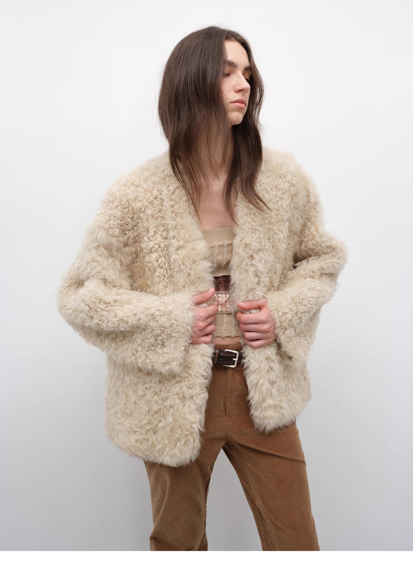 My Little Curly Imported Tuscan Black Sheepskin Jacket