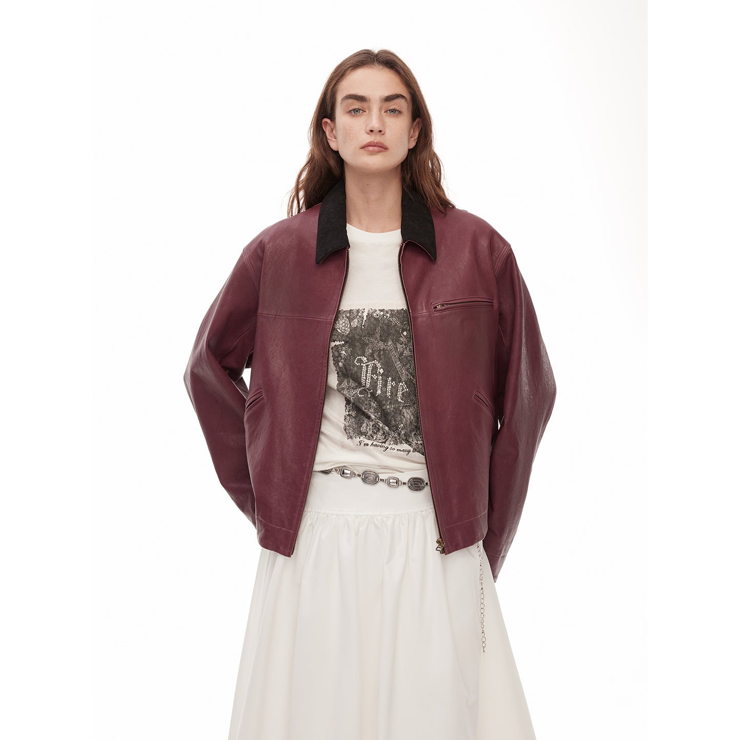 “Light Chaser” High Street Casual New Zealand Imported Wide Shoulder Genuine Leather Workwear Jacket Leather Jacket Autumn