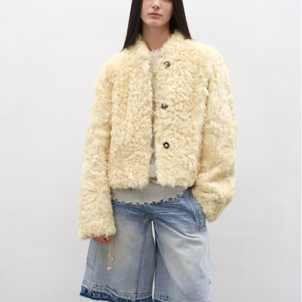 
                  
                    Little Bear's Thoughts New Zealand imported sheepskin coat
                  
                