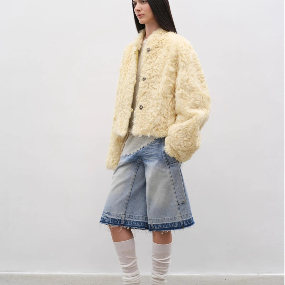 
                  
                    Little Bear's Thoughts New Zealand imported sheepskin coat
                  
                