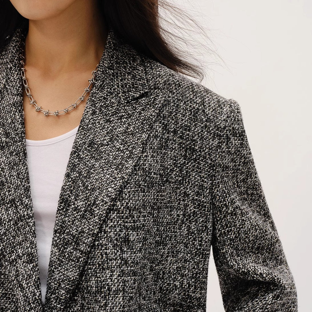 
                  
                    "Long Night Meteor" Limited Edition Italian Imported Yarn Fashionable Chanel Style Tweed Suit Jacket
                  
                