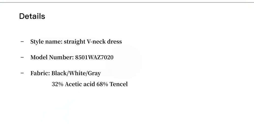 
                  
                    Elegant and intellectual triacetate Tencel blended skin-friendly transparent splicing design V-neck dress
                  
                