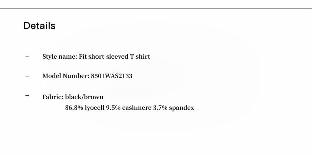 
                  
                    Fitted waist slimming round neck Tencel cashmere versatile short-sleeved T-shirt
                  
                