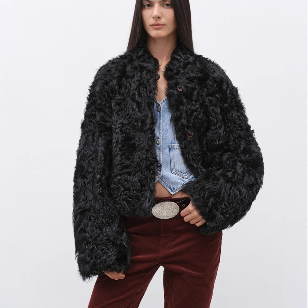 
                  
                    Little Bear's Thoughts New Zealand imported sheepskin coat
                  
                