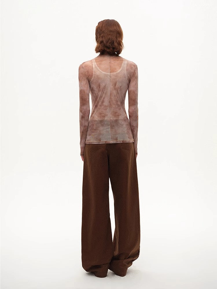 
                  
                    [FF×JW Rich Dusk] Exquisite and fashionable mesh rendering high collar T-shirt bottoming shirt set
                  
                