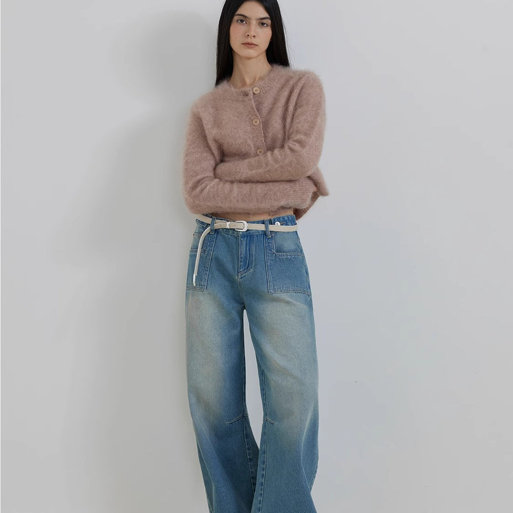 
                  
                    Cube Street Vintage Washed Cotton Low Rise Straight Jeans
                  
                