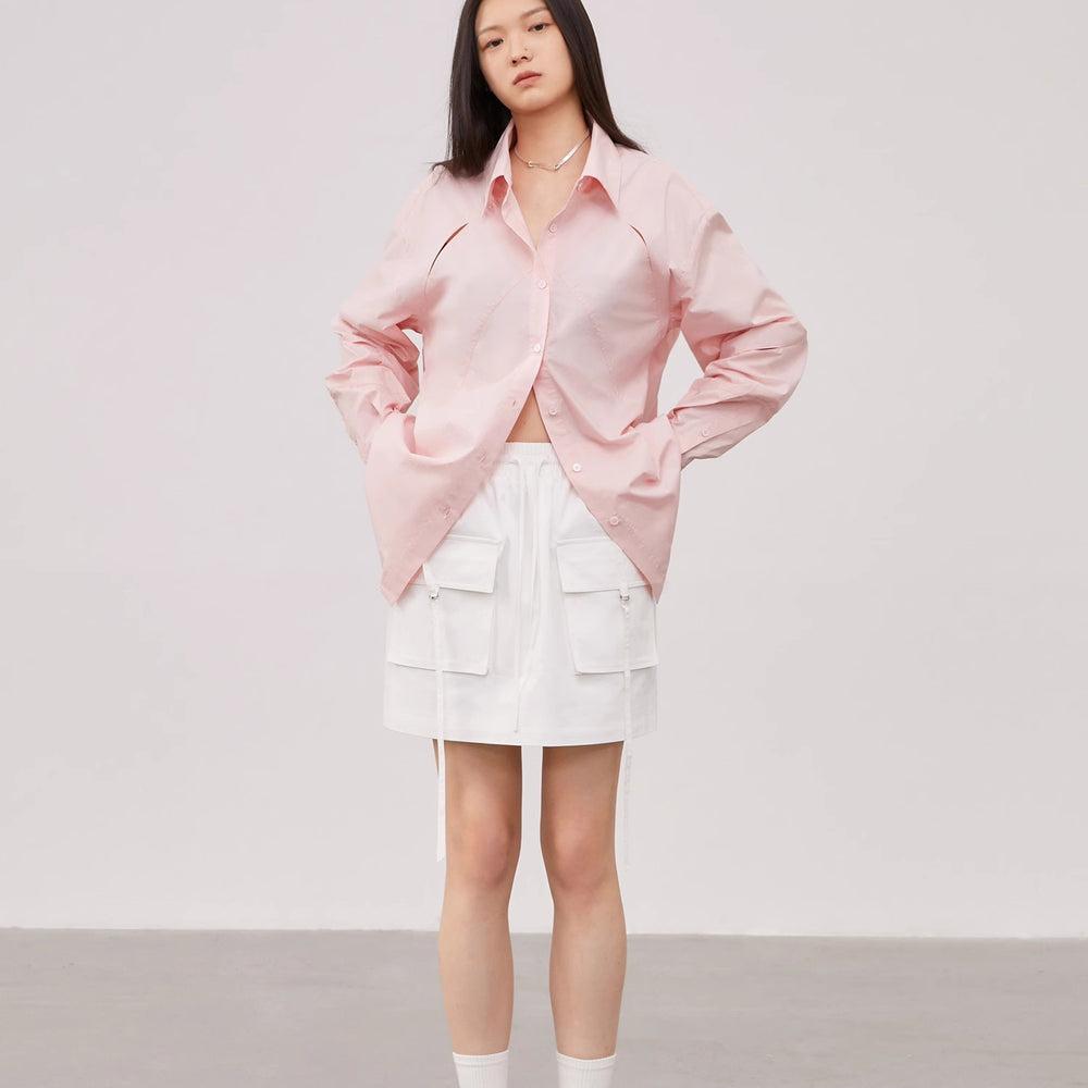 
                  
                    "Spring and Summer Prank" Tencel jacquard striped long-sleeved shirt jacket women's loose top
                  
                