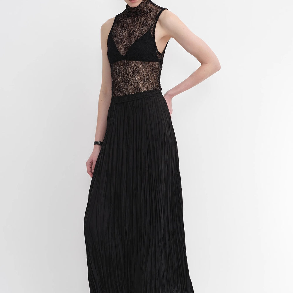 
                  
                    Mulberry silk custom pleated irregular hem skirt for women
                  
                