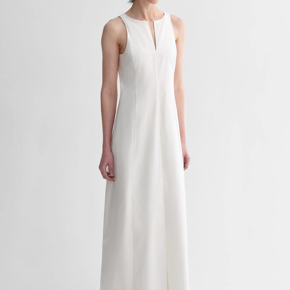 
                  
                    Micro-cocoon-shaped I-shaped pleated V-neck commuting slim-fitting split vest dress for women
                  
                