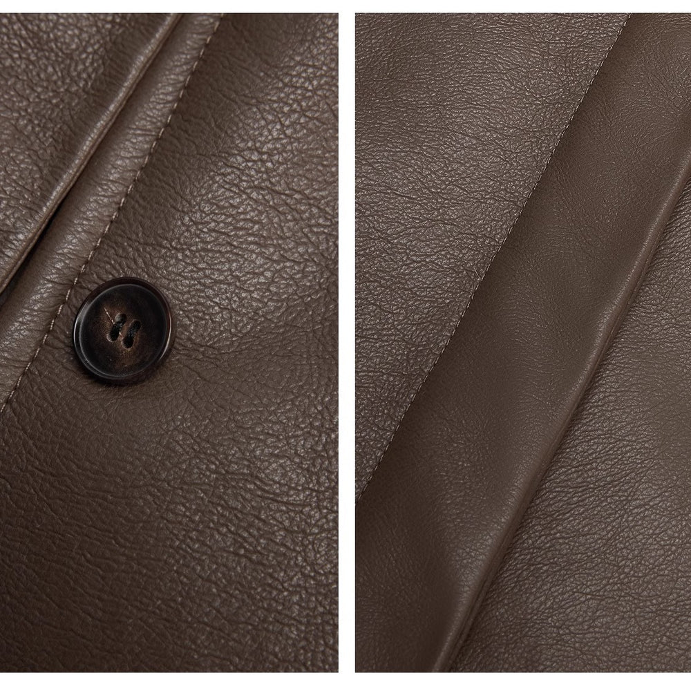
                  
                    Slightly Sweet Latte Second Generation Furry Lapel Casual Straight Shorn Shearling Jacket
                  
                