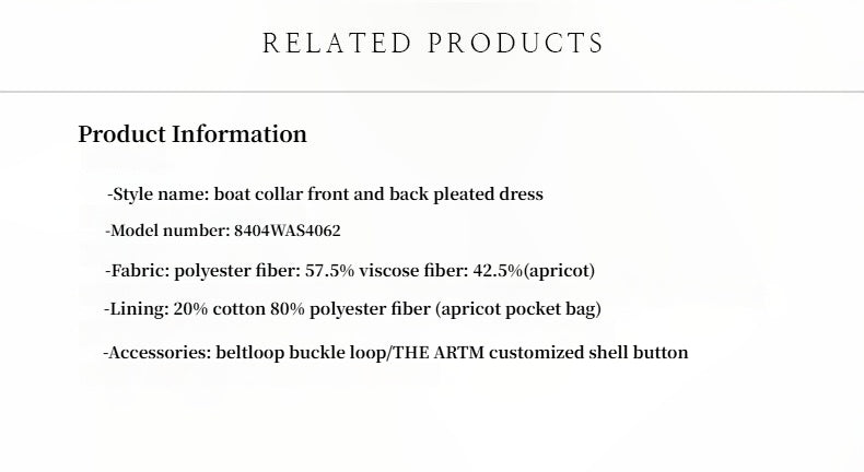 
                  
                    Original design handmade pleated straight sleeveless boat neck dress
                  
                