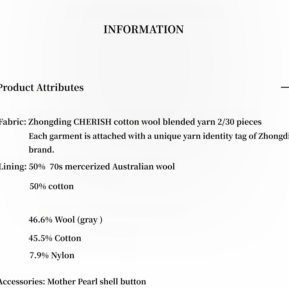 
                  
                    "Autumn Ticket" Simple and versatile Zhongding 30s wool blend hoodie zipper round neck sweater
                  
                