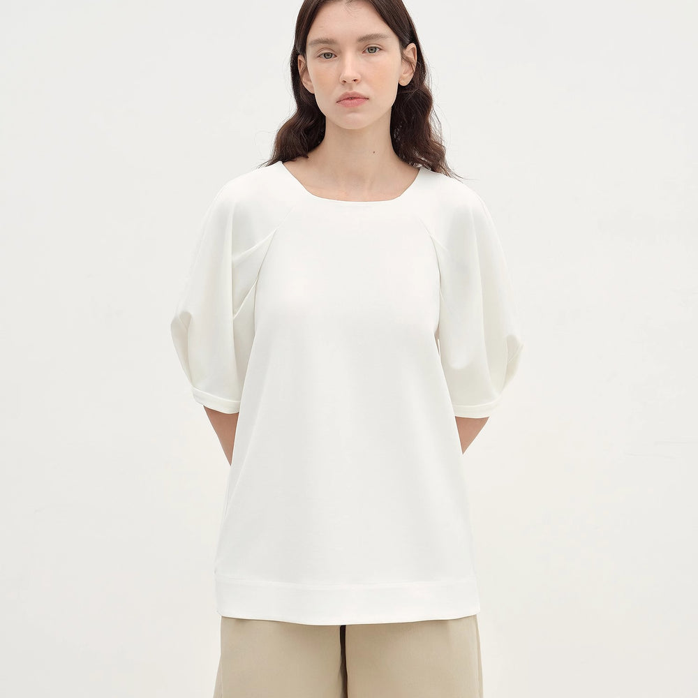 "Sleep Journey" puff sleeve straight short sleeve