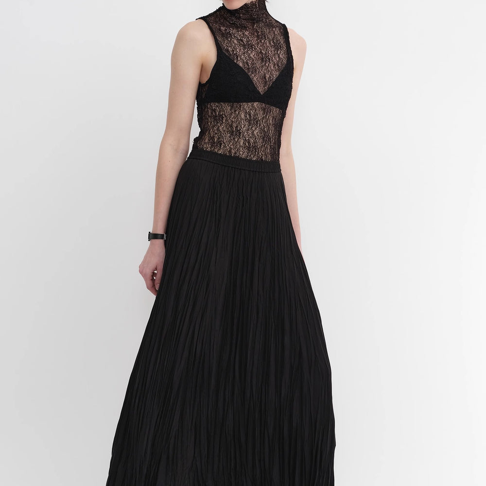 
                  
                    Mulberry silk custom pleated irregular hem skirt for women
                  
                