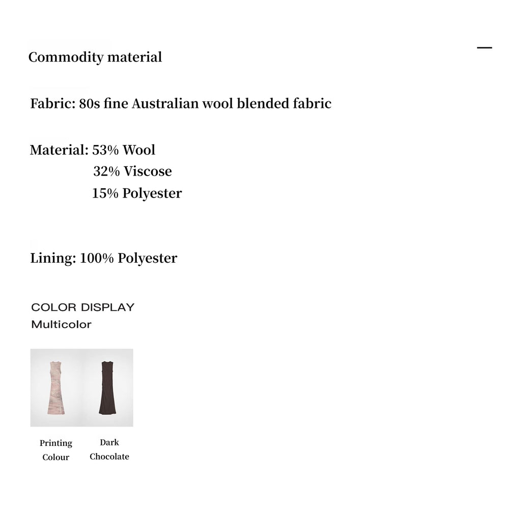
                  
                    "Half Summer Ball" Fine Wool Blend Sleeveless Slit Long Knit Dress
                  
                
