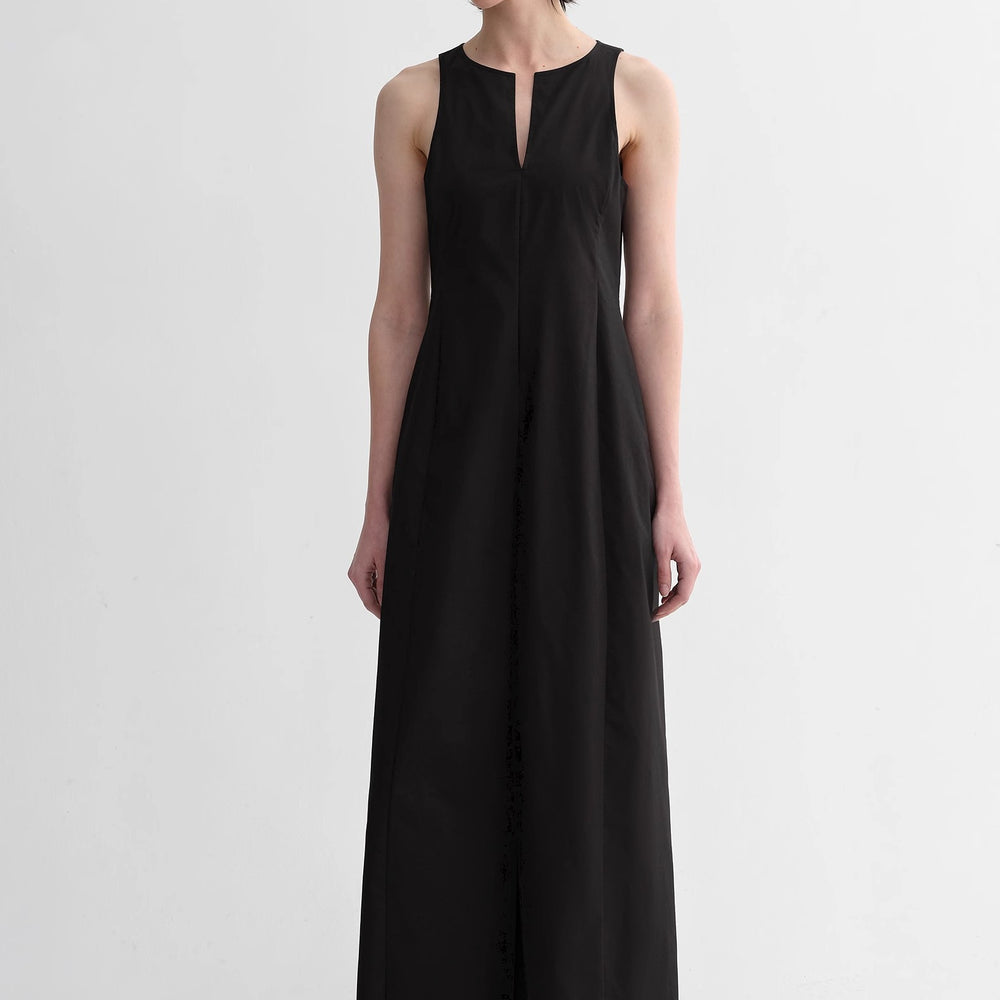 
                  
                    Micro-cocoon-shaped I-shaped pleated V-neck commuting slim-fitting split vest dress for women
                  
                