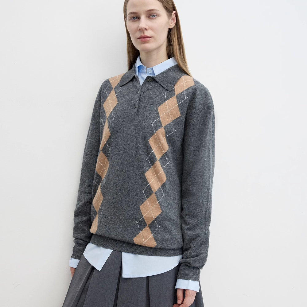 
                  
                    "Graduate" Machine Washable Wool Polo Neck Sweater Preppy Vintage Top
                  
                