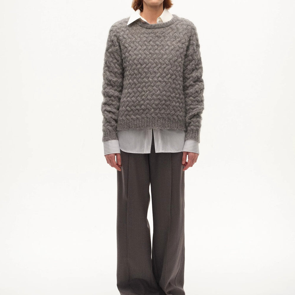 
                  
                    [FF&JW Collaboration Warm Exclusive] Classic Mohair Pullover Sweater with Textured Knit and Warmth-Enhancing Round Neck
                  
                