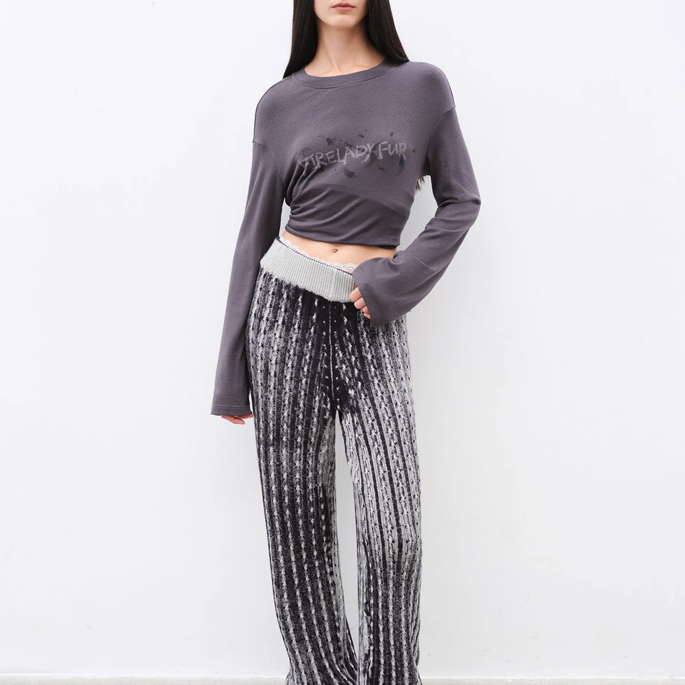 
                  
                    "Winter Date" fashionable slim silhouette permeation printing and dyeing process loose knitted straight pants
                  
                