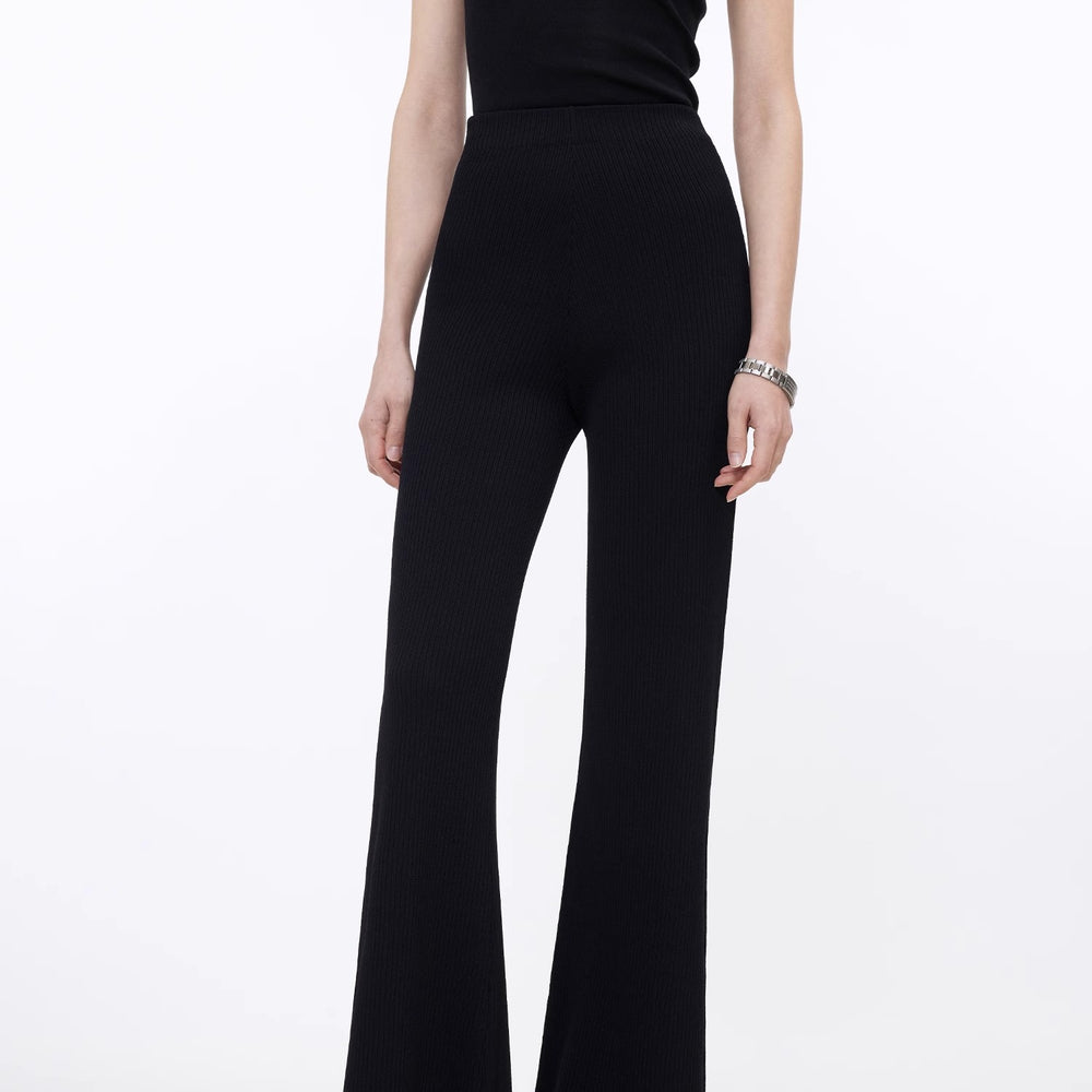 
                  
                    Knitted bootcut trousers, glutinous rice trousers, pit striped casual trousers
                  
                