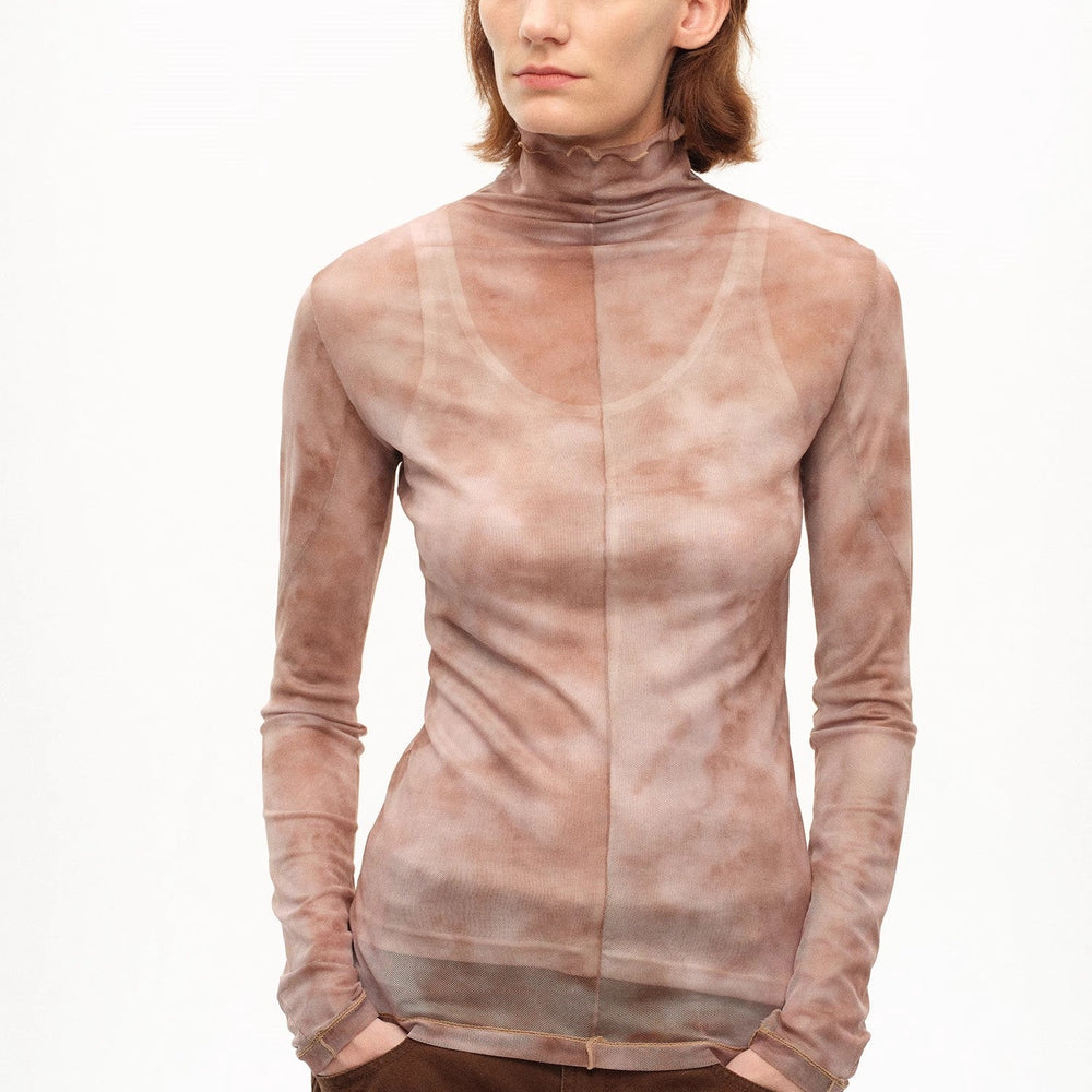 
                  
                    [FF×JW Rich Dusk] Exquisite and fashionable mesh rendering high collar T-shirt bottoming shirt set
                  
                