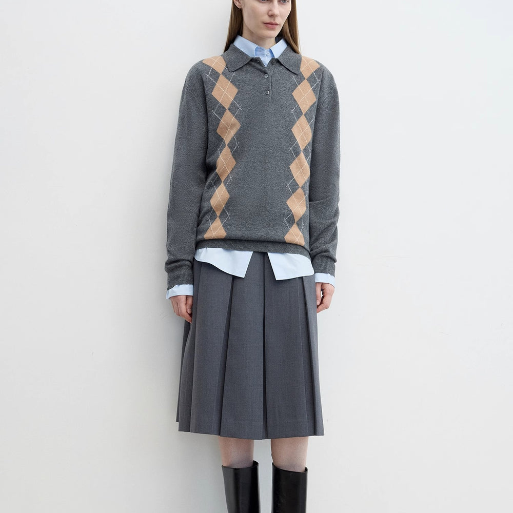 
                  
                    "Graduate" Machine Washable Wool Polo Neck Sweater Preppy Vintage Top
                  
                