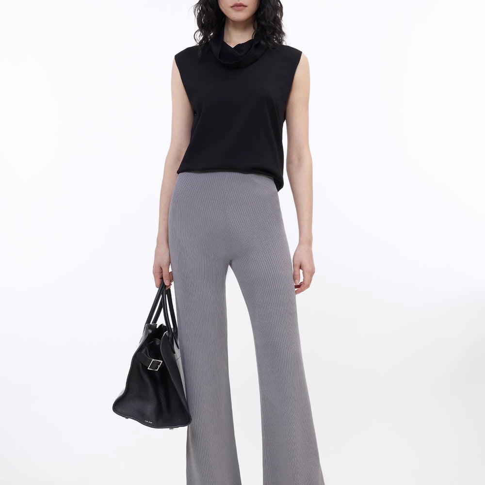 
                  
                    Knitted bootcut trousers, glutinous rice trousers, pit striped casual trousers
                  
                