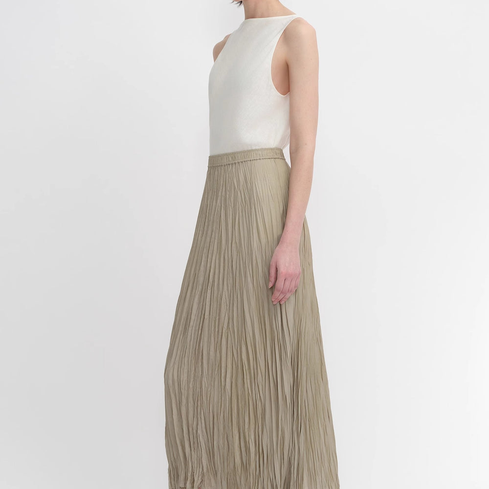 
                  
                    Mulberry silk custom pleated irregular hem skirt for women
                  
                
