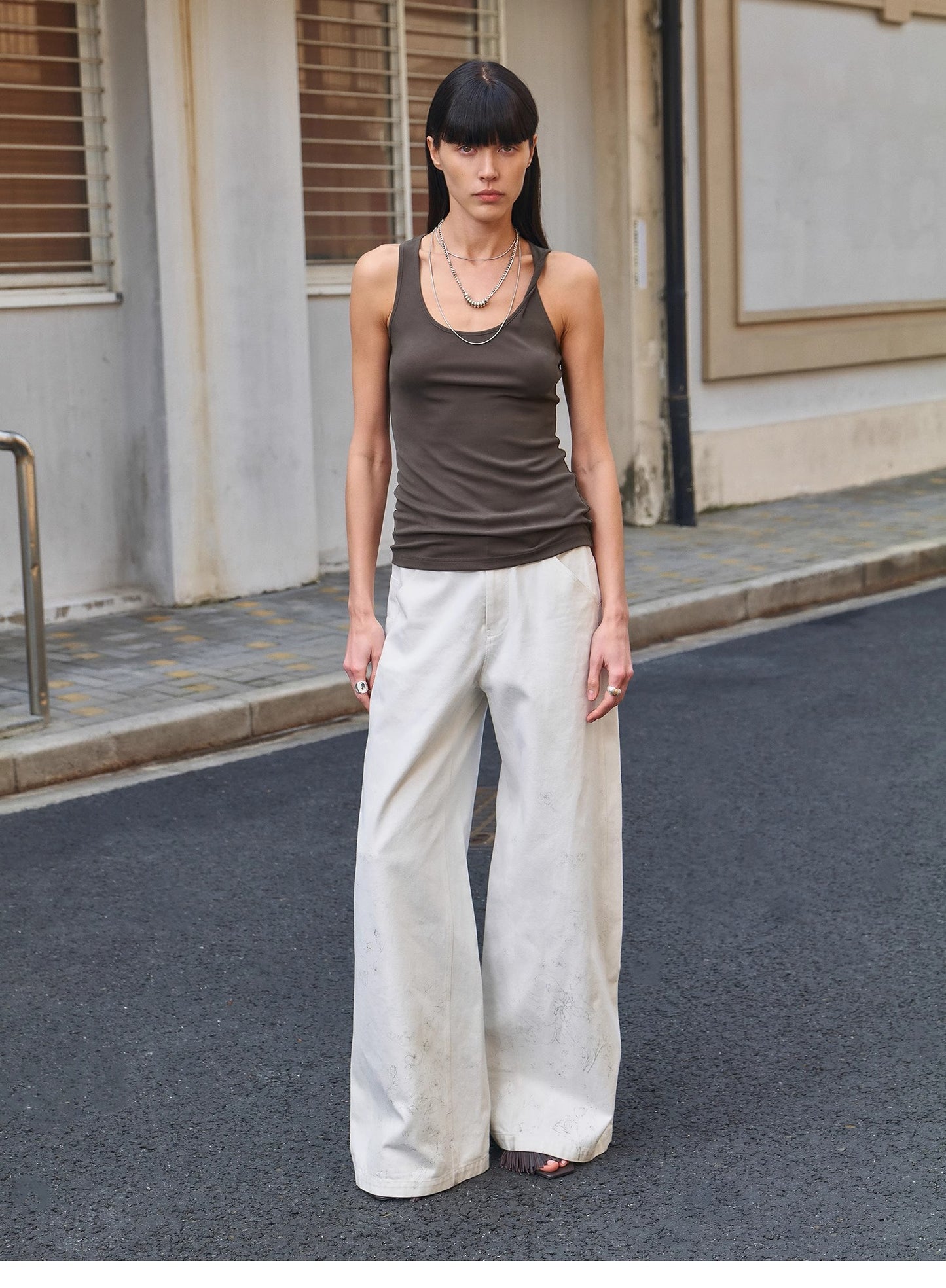 "Early Summer Jet Lag" Casual Tight-fitting Multi-collar Camisole for Women