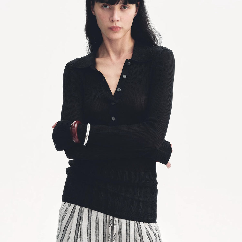"Spring Inspiration" Retro Slim Fit POLO Neck Sweater