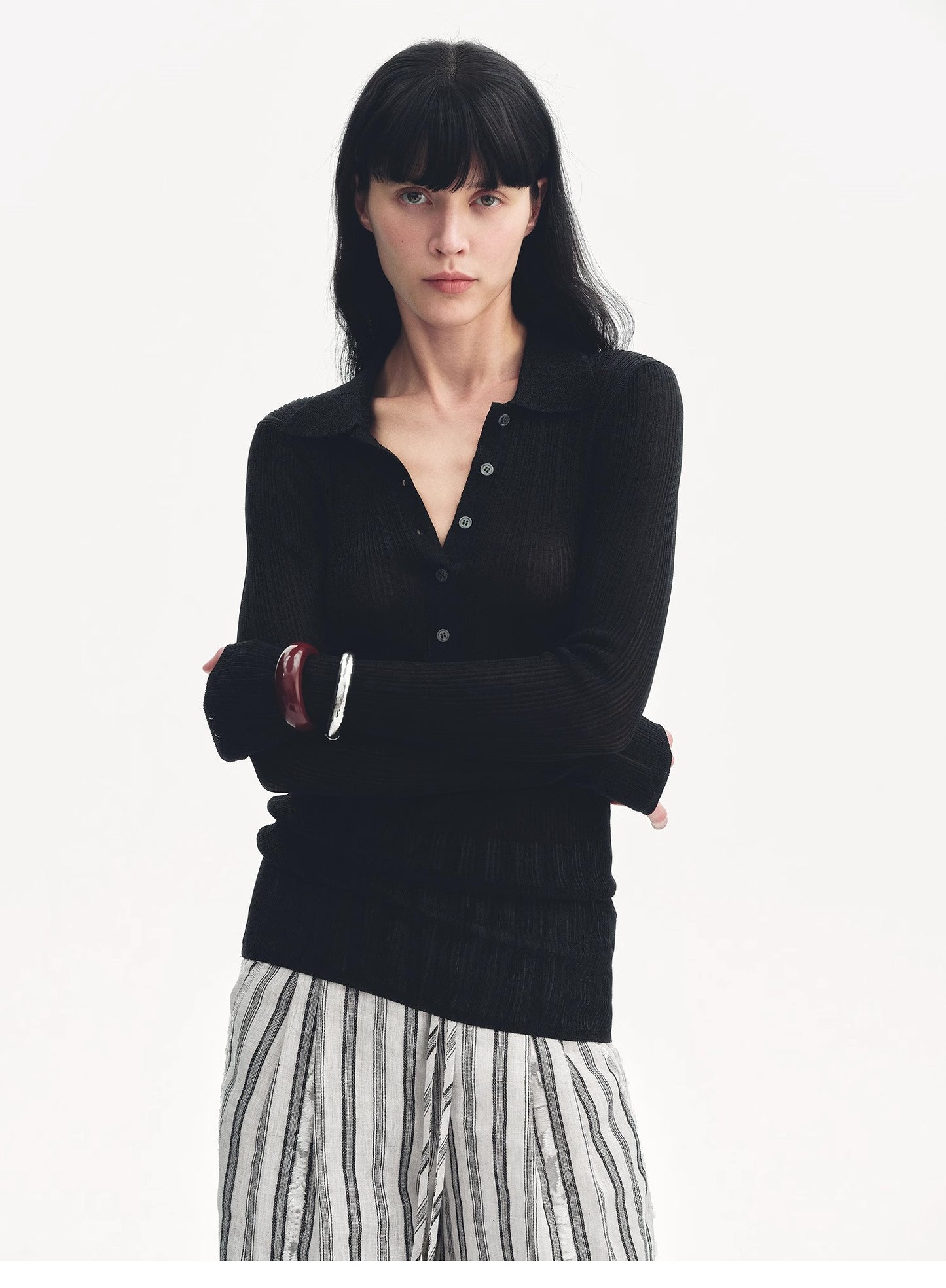 "Spring Inspiration" Retro Slim Fit POLO Neck Sweater