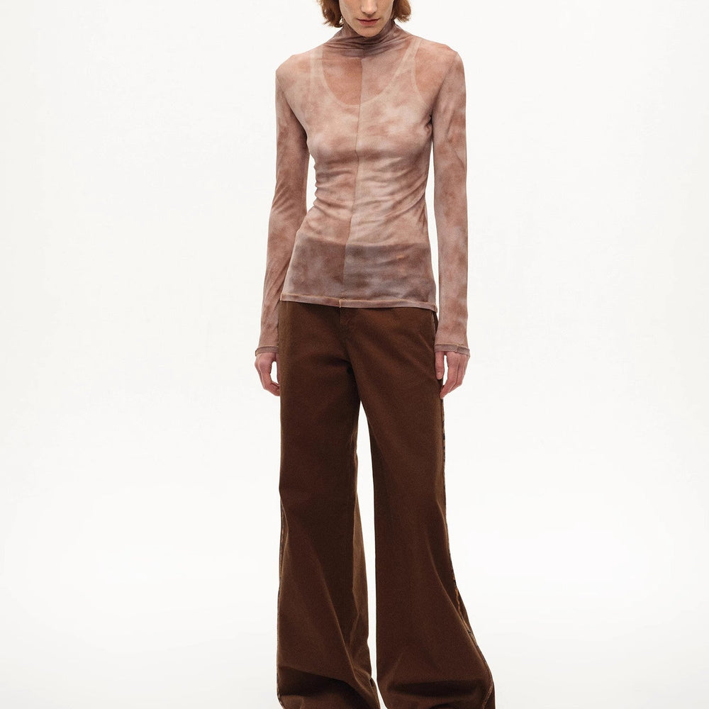 
                  
                    [FF×JW Rich Dusk] Exquisite and fashionable mesh rendering high collar T-shirt bottoming shirt set
                  
                