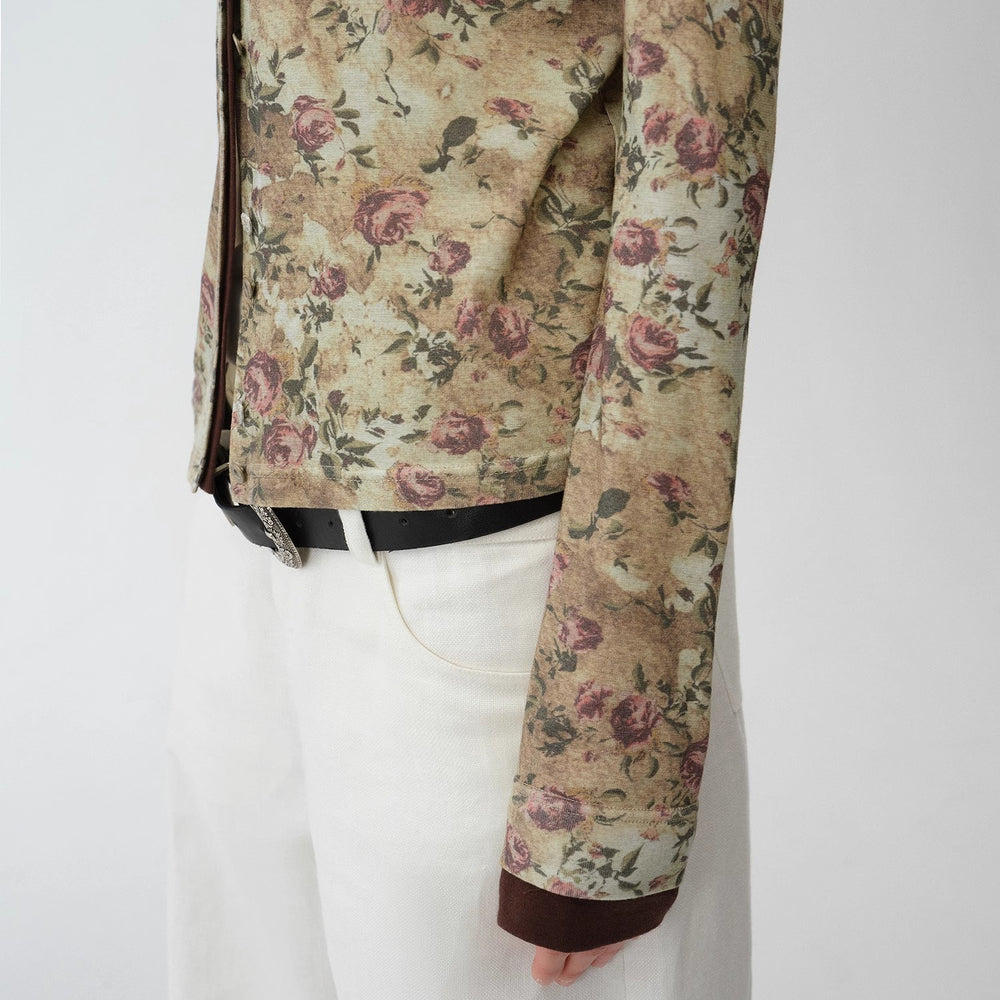 
                  
                    "Senna Flower House" original retro ethnic print Tencel Merino wool blend long-sleeved shirt
                  
                