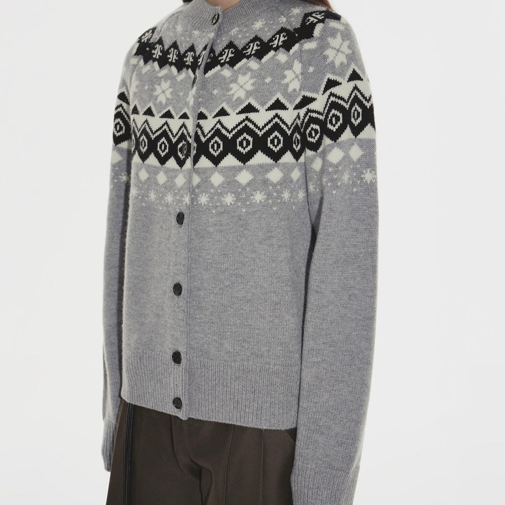 
                  
                    "Autumn on Fair Isle" Australian 17.5 micron machine washable merino wool jacquard sweater
                  
                