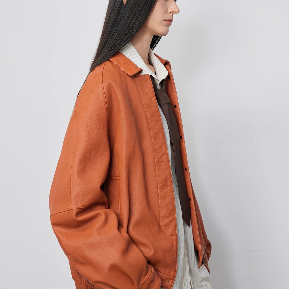 
                  
                    "Sydney Reincarnation" Heavy Wash Waxed  Leather Jacket Genuine  Outerwear
                  
                