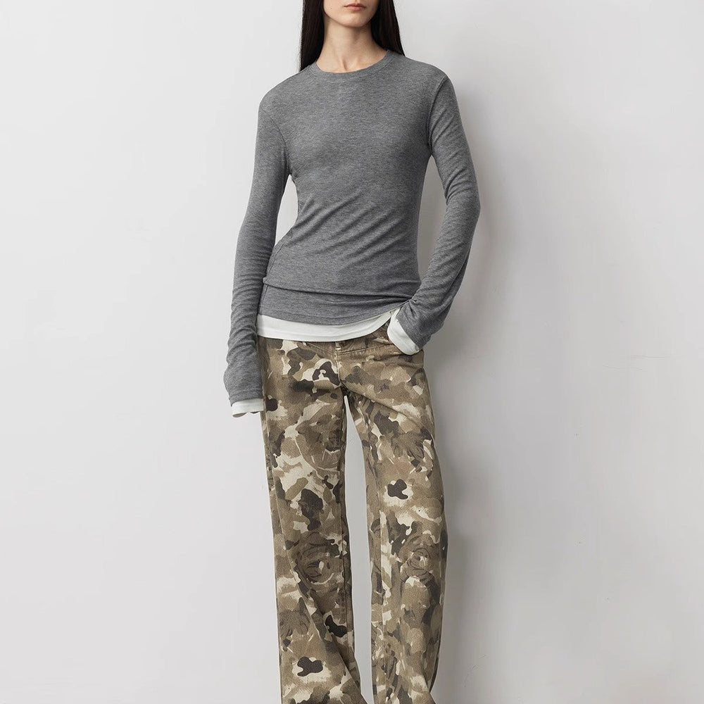 
                  
                    "Camouflage Charm " Cool, Trendy, Unique, and Personalized Original Camouflage Print Washed Loose Straight-Leg Denim Jeans
                  
                