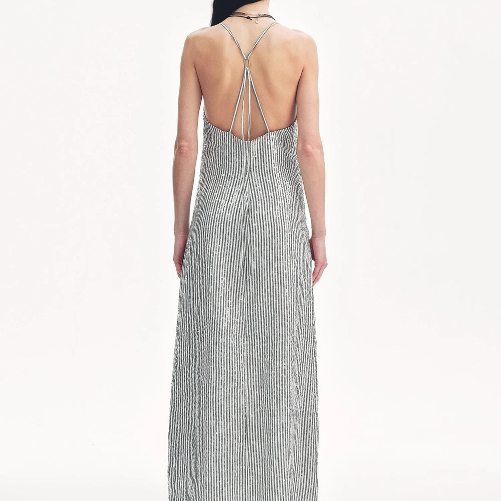 
                  
                    "Galaxy Trace" Linen Sequin Embroidery Dress Summer
                  
                
