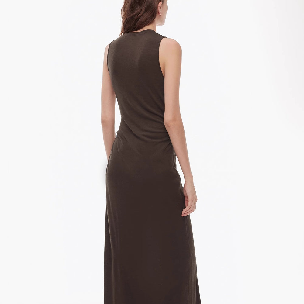 
                  
                    "Half Summer Ball" Fine Wool Blend Sleeveless Slit Long Knit Dress
                  
                