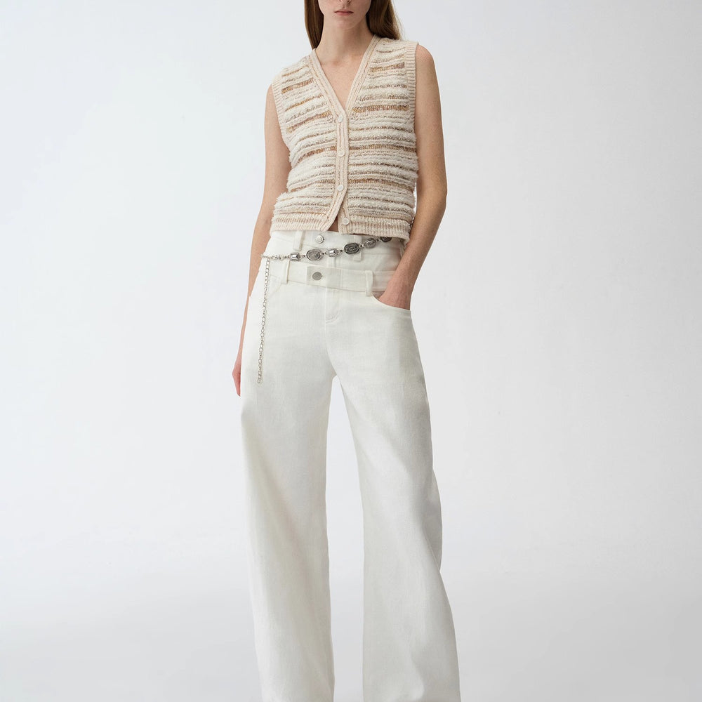 
                  
                    "Weiss Love Letter" Old Money Style Linen Cut Scimitar Pants
                  
                