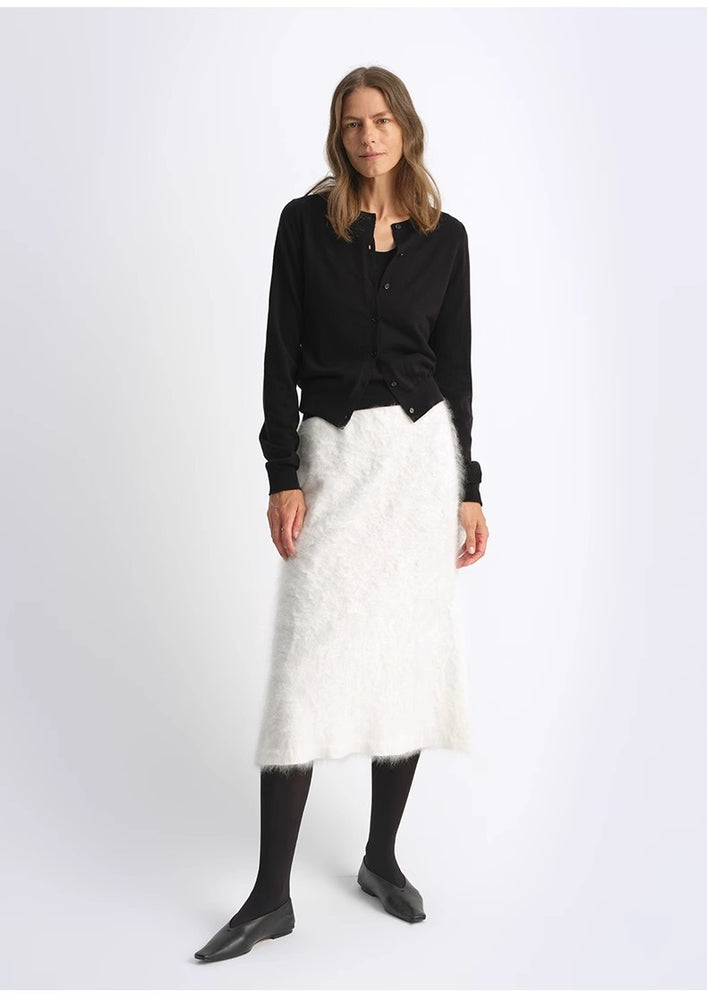 Machine washable round neck long sleeve multi-color knitted wool cardigan solid color base layer top